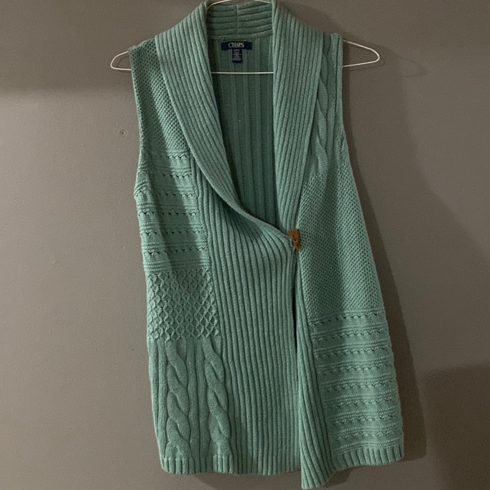 Sage green sweater vest